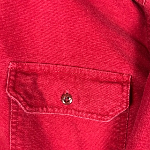 Woolrich Red Flannel Long Sleeve Button Up Shirt Men's Size‎ L - Picture 8 of 12